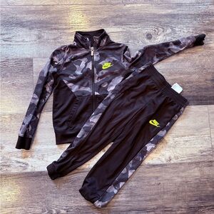 Nike Black and Neon Yellow Camouflage Jacket